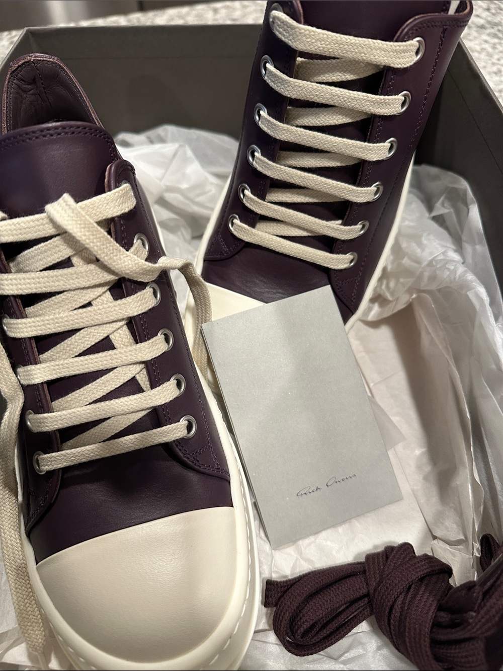 Women’s Low-Top Leather Rick Owen’s